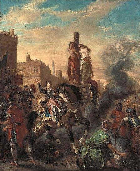 Eugene Delacroix Clorinda Rescues Olindo und Sophronia Spain oil painting art